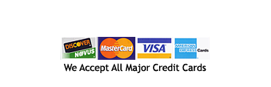 we accept all major credit cards